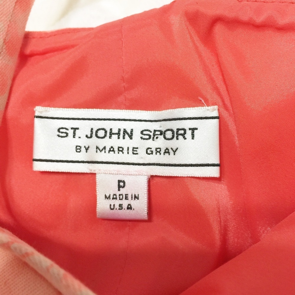 St. John Sport Printed Orange Crop Tank Top S - Picture 7 of 8